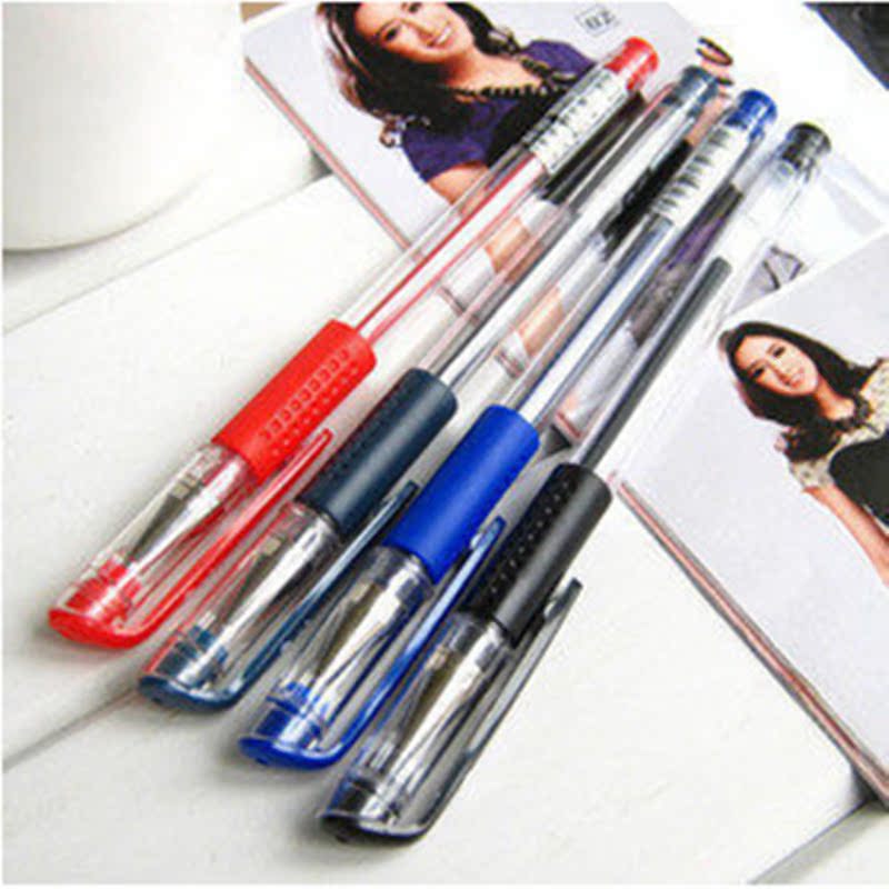 中性笔0.5mm签字笔碳素笔办公用品黑色蓝色红色水笔批发单位用笔