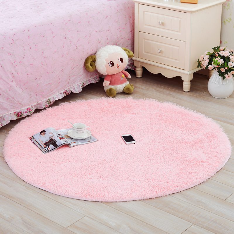 床边地毯 卧室儿童地毯客厅 茶几圆形地毯地垫 地毯 榻榻米圆地毯