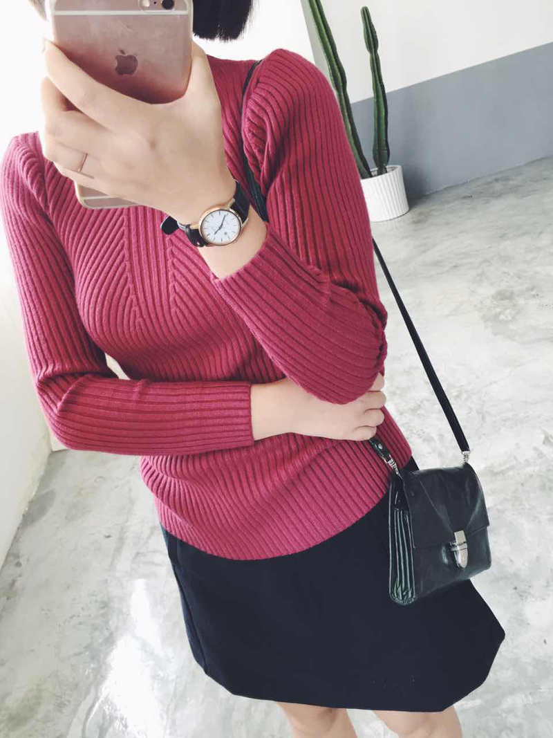 2016秋装新款韩国定制高领毛衣打底衫女长袖套头加厚修身显瘦针织