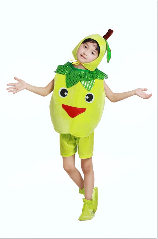 六一儿童舞蹈服 卡通水果舞蹈服 幼儿舞蹈苹果造型服饰演出服