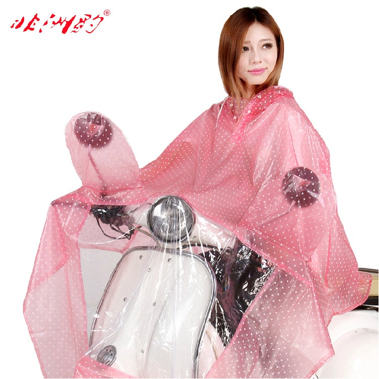 非洲豹自行车电动车雨衣韩国时尚薄款成人EVA透明单人雨披 包邮