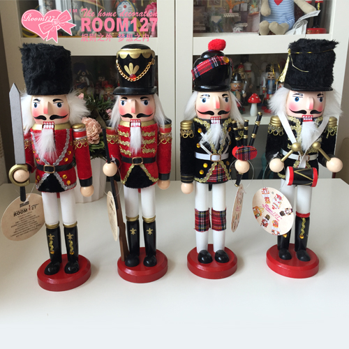 ROOM127  包邮英格兰皇家乐队护卫兵胡桃夹子木偶装饰情节人摆件