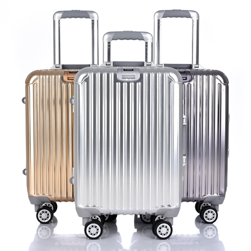 高端全金属拉杆箱铝镁合金硬旅行箱20/24寸万向轮男女登机行李箱