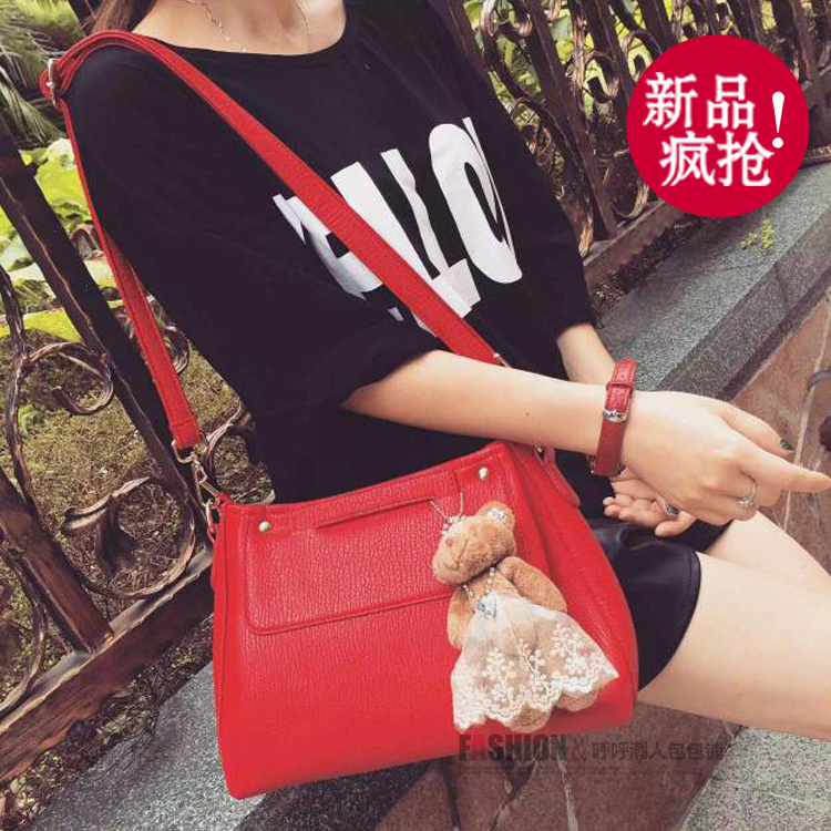 女士包包2015秋季新款韩版时尚女包饺子包休闲手提包单肩斜挎包潮