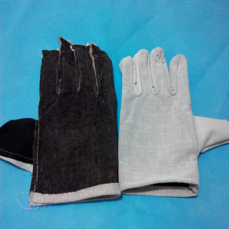 杂色绒布手套/ 隔热耐磨布作业/棉布手套 劳保防护工作手套 批发