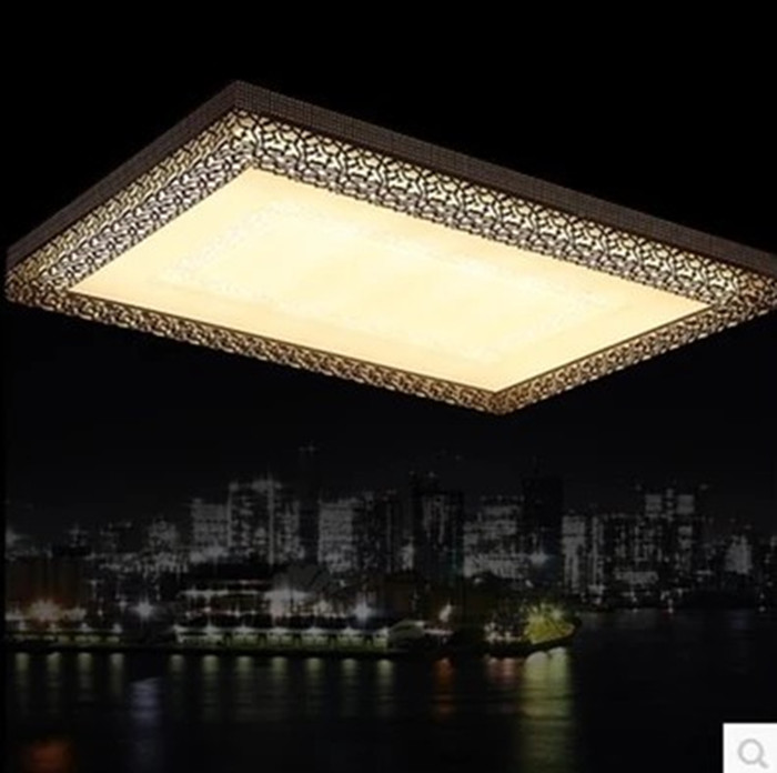 led长方形吸顶灯镂空创意客厅灯卧室餐厅书房会议室灯具灯饰