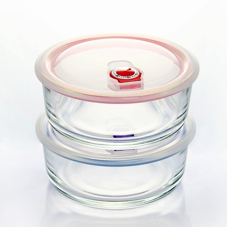 700ml玻璃保鲜碗带盖 冰箱保鲜盒饭盒 透明玻璃碗单个