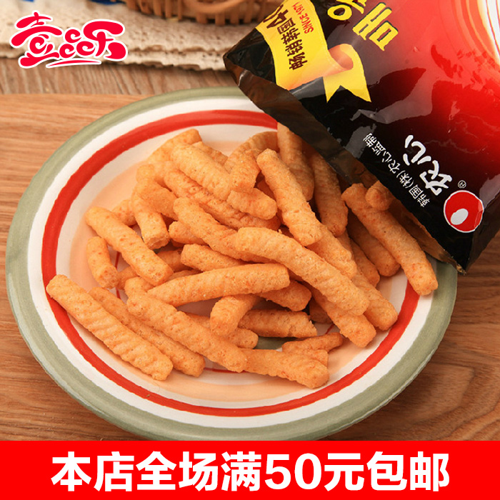【特价年货】韩国休闲膨化零食虾条 好吃的农心香辣味鲜虾条 90g