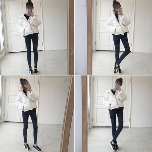 韩国代购2015冬装新款韩版短款蝙蝠袖羽绒棉服棉衣面包服外套女潮