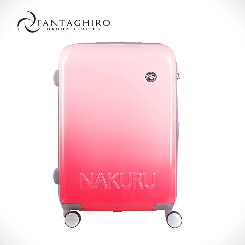 范塔戈萝糖果渐变色铝框拉杆箱行李箱万向轮20/24/29 粉色登机箱