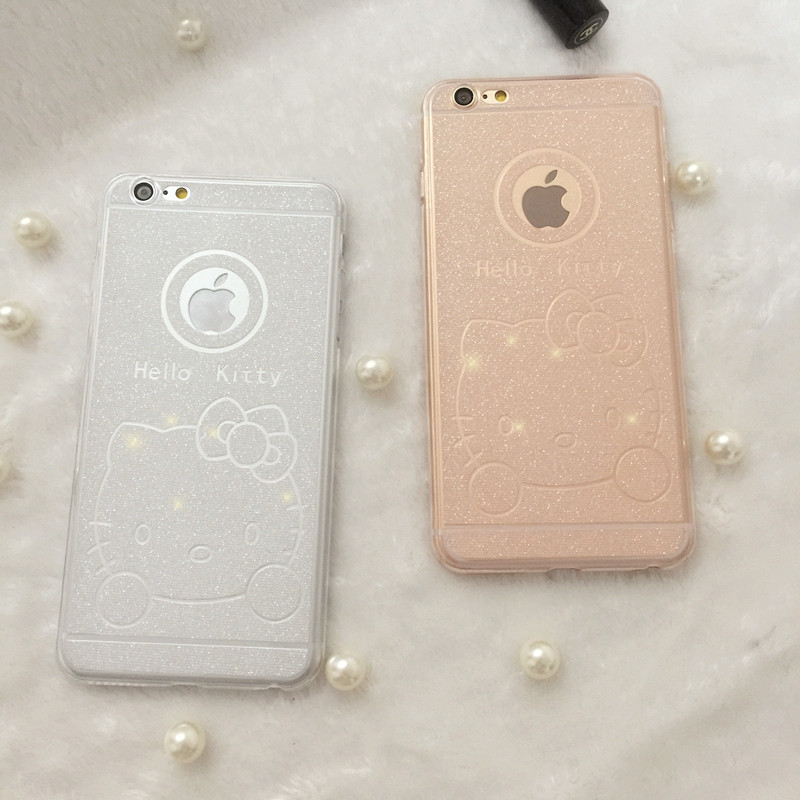 iphone6手机壳苹果6plus硅胶套闪粉5.5卡通保护套4.7KT保护外壳