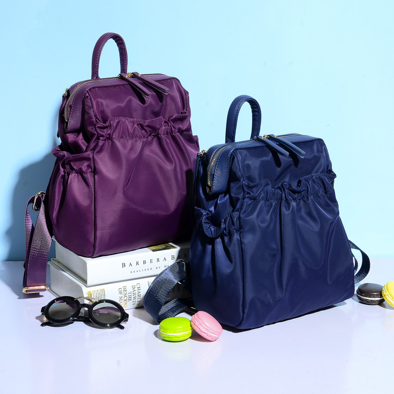 女包2016新款欧美时尚潮尼龙双肩包学院风布包旅行包女士背包书包