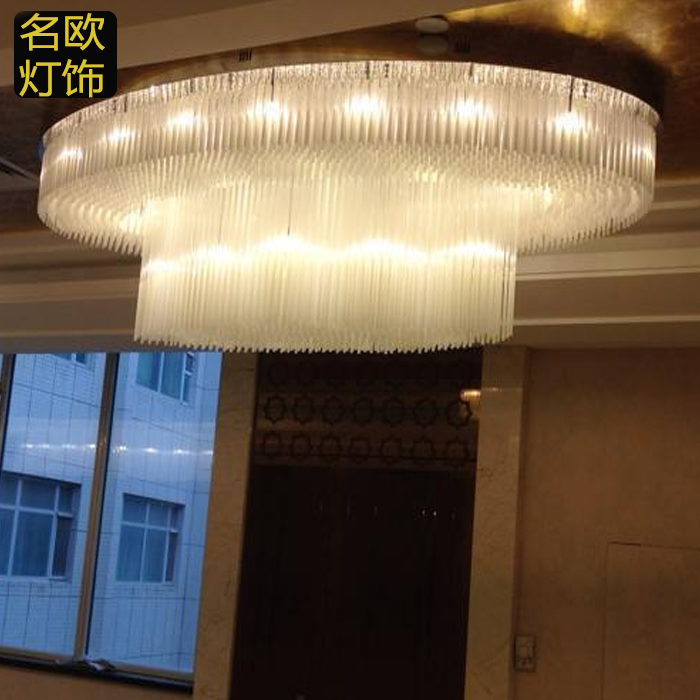 led金色水晶灯 大气椭圆形客厅卧室餐厅酒店吸顶灯饰 1.2 1.5米