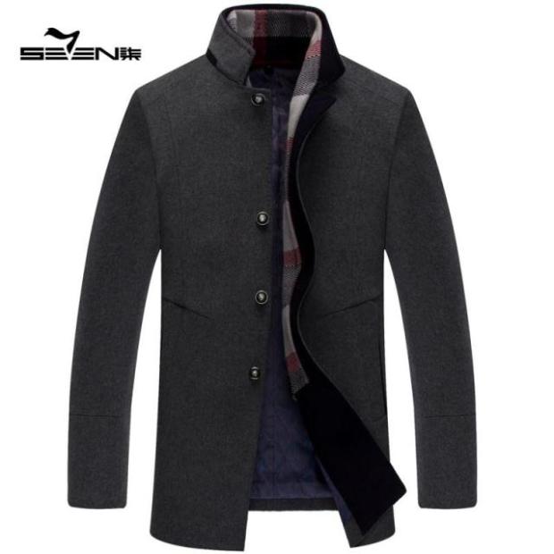中年男士羊毛呢子大衣商务休闲毛呢风衣2015冬季新款男装羊绒外套