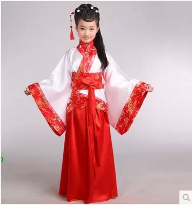 特价女童汉服 女 少儿汉文化教育服装 女孩古装写真服 幼儿演出服