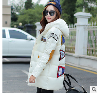 2015新款冬季韩版修身连帽外套羽绒棉服潮流女装