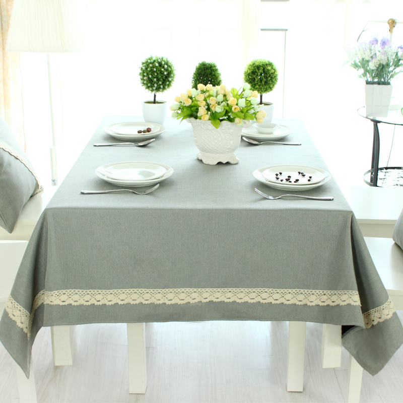乐唯仕棉麻桌布台布纯色四季通用布艺台布餐桌布茶几布可定做制