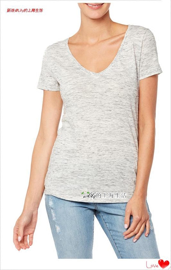 澳洲休闲品牌cotton on夏季短袖T恤女款深V领宽松基础款有大码