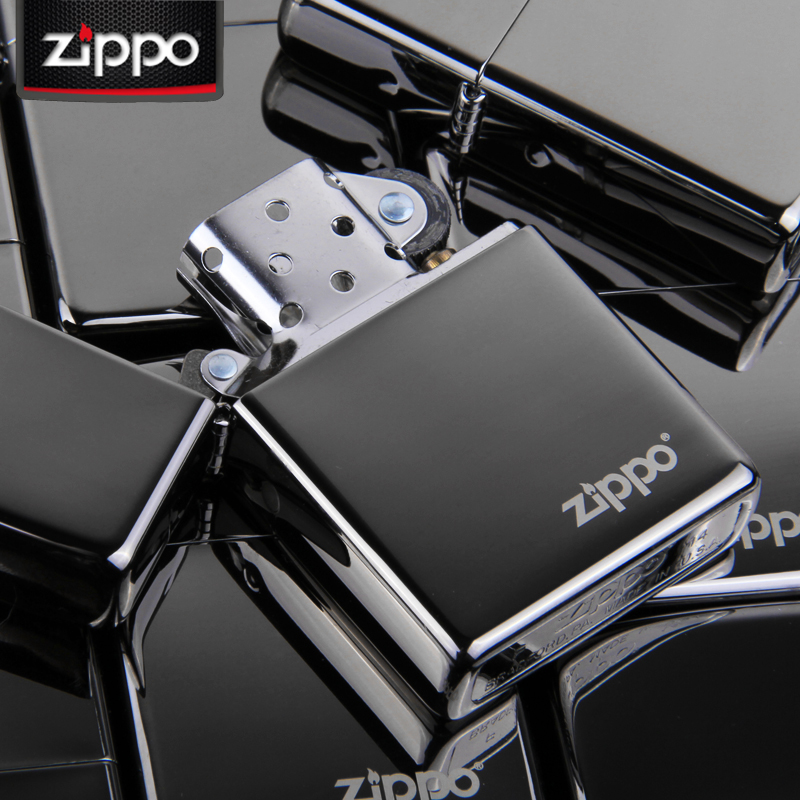 美国原装打火机zippo正版 黑冰标志150ZL 限量刻字男士 zipoo正品