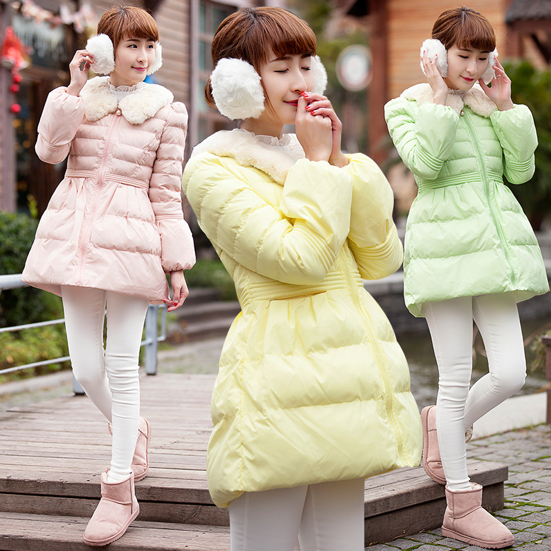 2015冬季女装韩版羽绒棉服女气质淑女中长款修身显瘦加厚棉衣外套