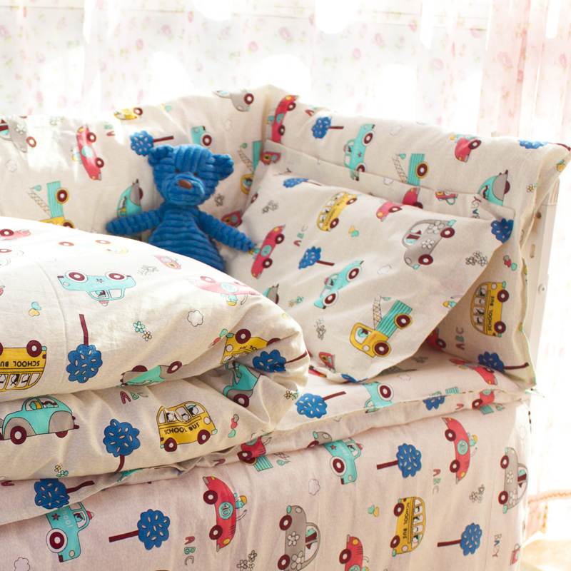 婴儿床品套件 宝宝床围被子床垫枕头四五六十四件套手工定做尺寸