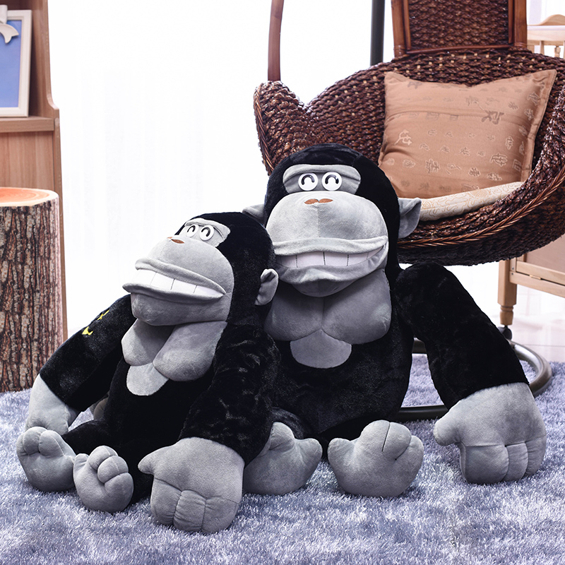 正版黑猩猩金刚大猴子公仔玩偶毛绒玩具布娃娃女生节猴年礼物礼品