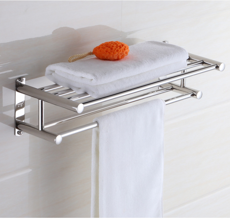毛巾架不锈钢单层浴巾架双层浴室置物架卫生间洗手间壁挂卫浴挂件