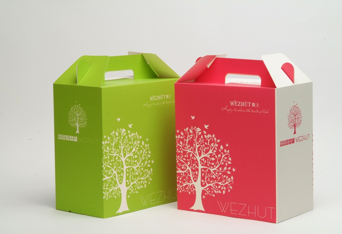 水果礼盒 杨梅纸箱包装盒 手提式水果纸箱 塑料拎手纸箱定做