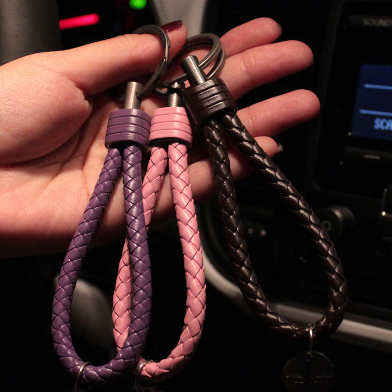 男女士钥匙链挂件 创意钥匙圈礼品手工编织绳汽车钥匙扣