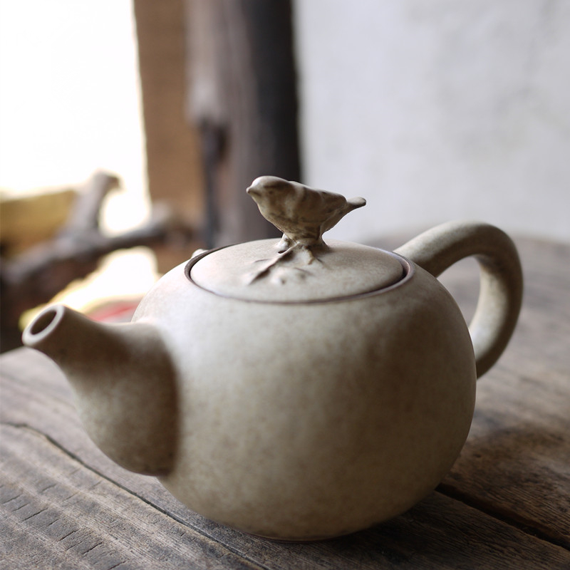 四相茶斋 观然 复古日式原矿粗陶茶壶 手工陶瓷创意功夫茶具特价