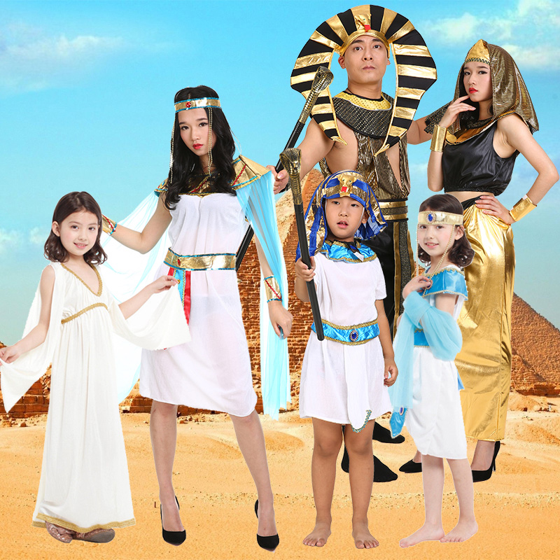 漫翔 cos万圣节儿童服装 民族特色阿拉伯王子国王埃及法老艳后服