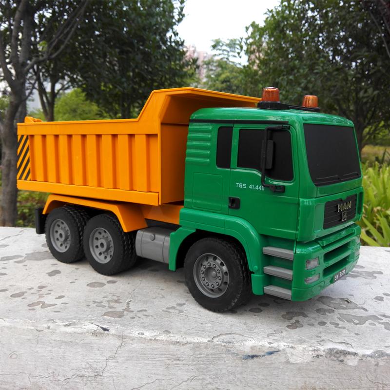 双鹰遥控车卡车 货车工程车玩具儿童超大充电自卸车运输车玩具车