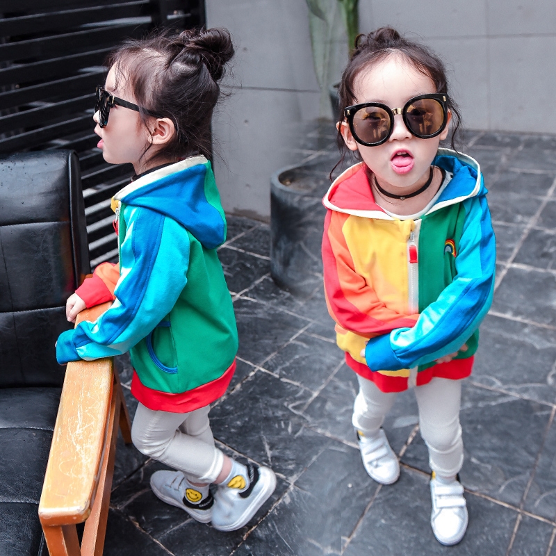 女童外套春秋新款童装2017韩版女宝宝时髦风衣3岁儿童时尚外套潮