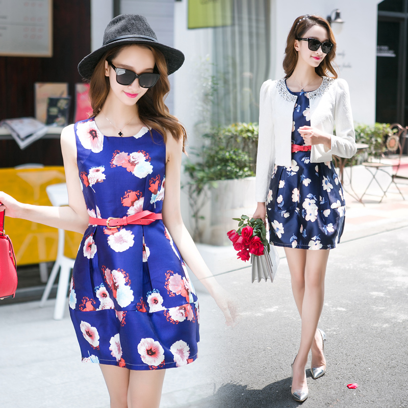 外套连衣裙两件套2015春秋韩版女装时尚修身短裙子名媛小香风套装