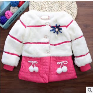 女童冬装仿皮草外套2015新款亲子装女宝宝加绒加厚中大童毛绒大衣