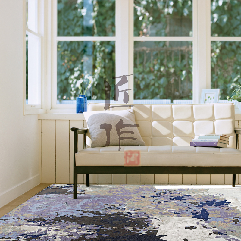 印度进口纯手工羊毛地毯 欧美客厅卧室地毯现代时尚床边毯 印象