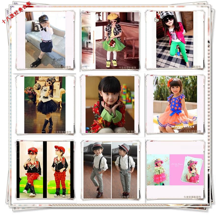 十九款热卖2015新款韩版儿童摄影服装/批发影楼4-5岁女孩写真服饰