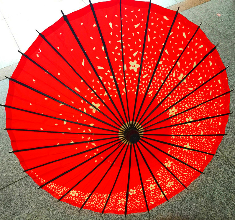 红色樱花动漫cosplay油纸伞道具刹月华伞餐厅店铺装饰装修多款
