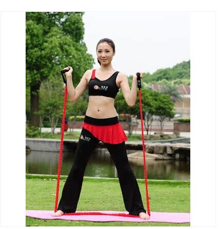体育用品包邮一字拉力绳瑜伽健身器材臂力绳瑜伽绳拉力器训练