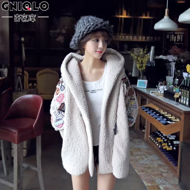 毛呢外套女2015冬装新款韩版修身显瘦时尚气质中长款呢子大衣韩范