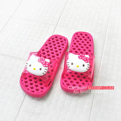 韩国代购进口正品hello kitty猫头镂空浴室拖鞋 女士成人拖鞋