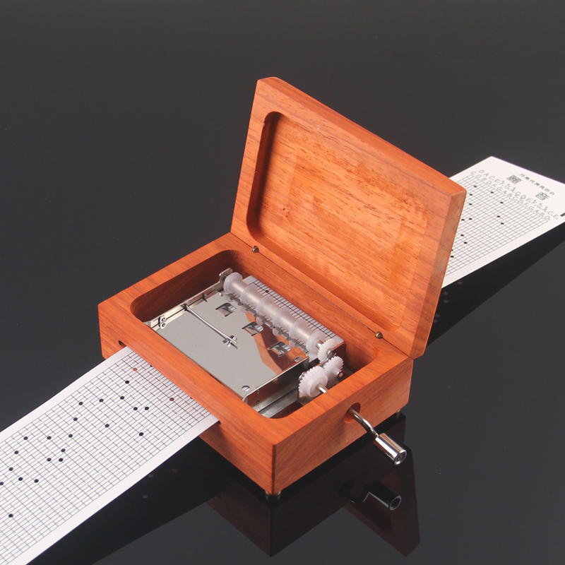 丽音30音手摇纸带DIY谱曲机芯八音盒 音乐盒创意情侣同学生日礼物