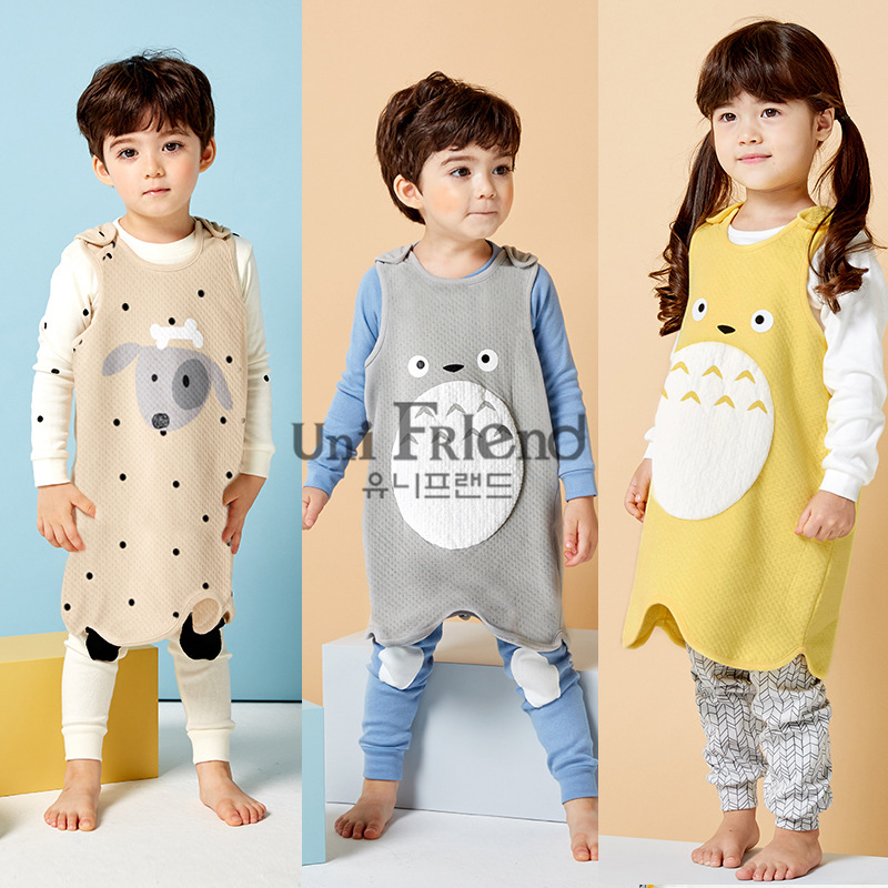 新款Unifriend韩国进口儿童保暖背心纯棉加厚韩国棉男女宝宝睡袋