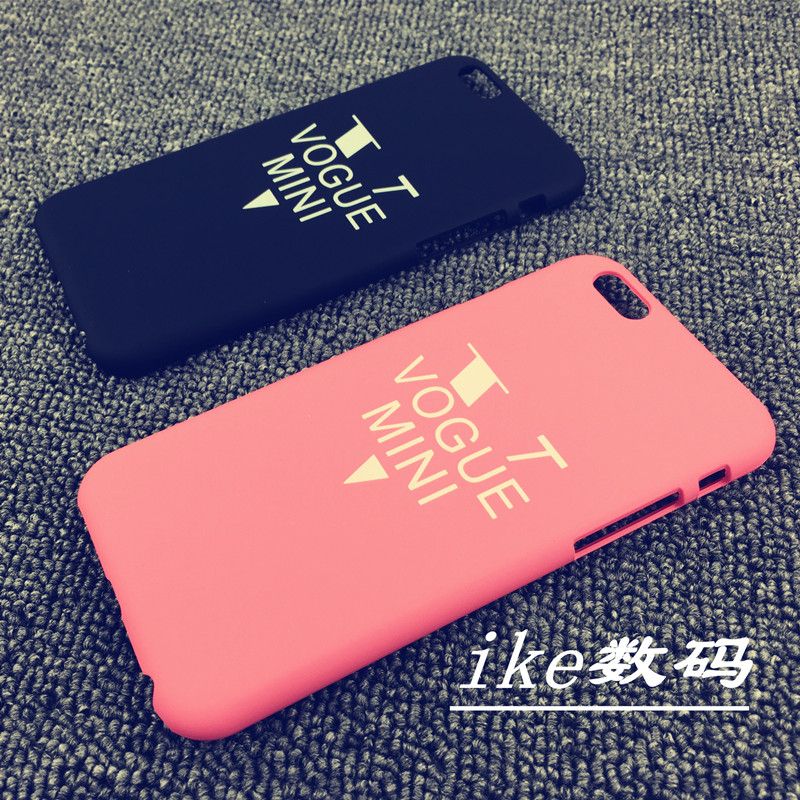 明星同款iphone6潮牌手机壳 6plus字母外壳 苹果5s粉色磨砂硬壳潮