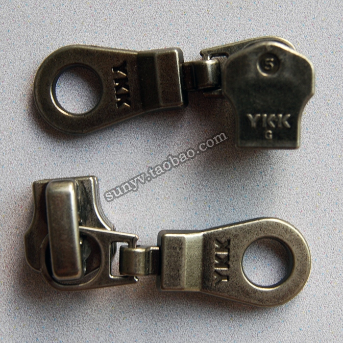 今年热销YKK金属羌色拉链头古银色5号拉锁头 正品保证