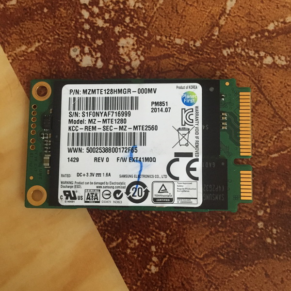 三星 128GB SSD msata固态硬盘个人闲置物品