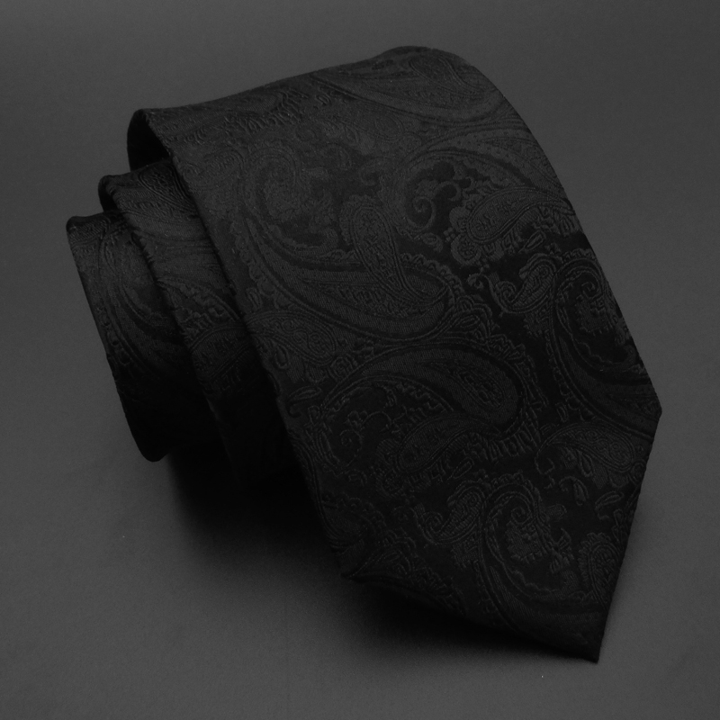 KAYJOUN 桑蚕丝领带男正装商务 时尚韩版8cm领带 黑色礼盒装