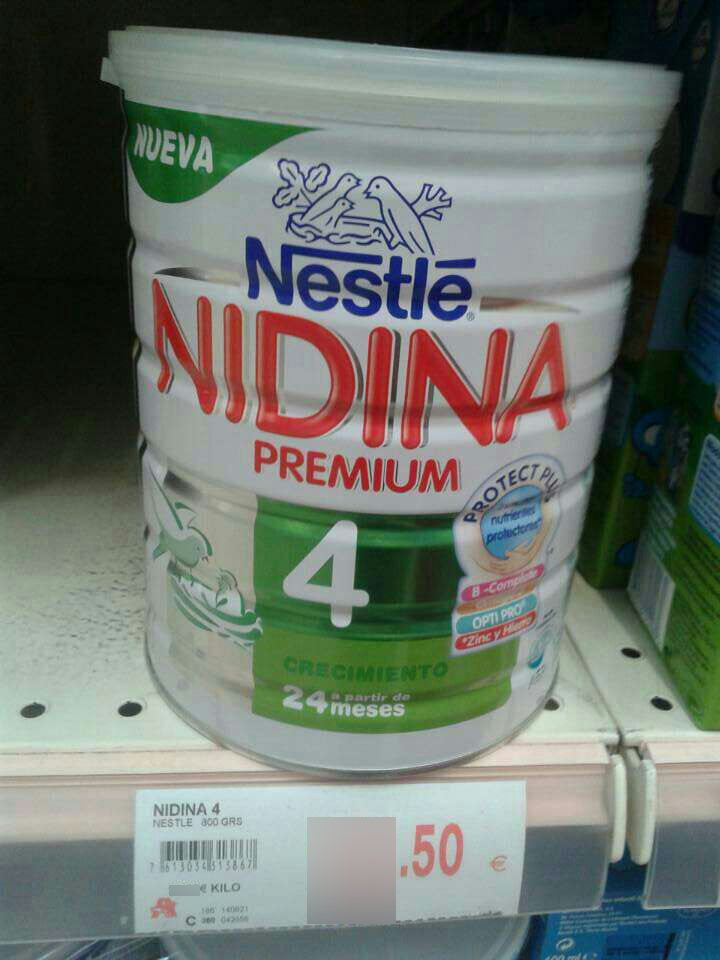 西班牙原装 Nestle NIDINA 4 雀巢婴儿成长奶粉能恩4段800克/听