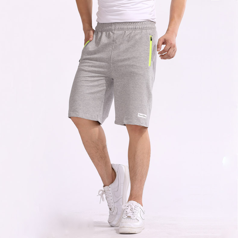 包邮运动短裤五分裤训练跑步篮球裤有口袋拉链棉质透气运动裤夏薄