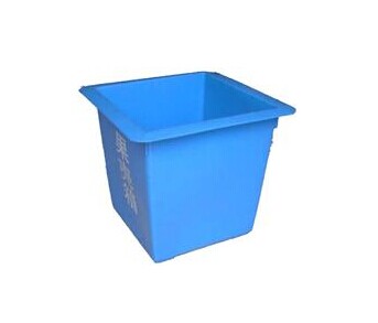 塑料加厚果壳箱/室外蓝色垃圾桶/工业清洁桶/正方形果皮桶